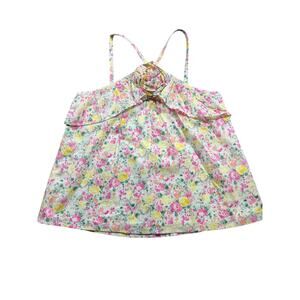 Serena Williams Janie and Jack Floral Top Girls Size 7 Ruffle Tank